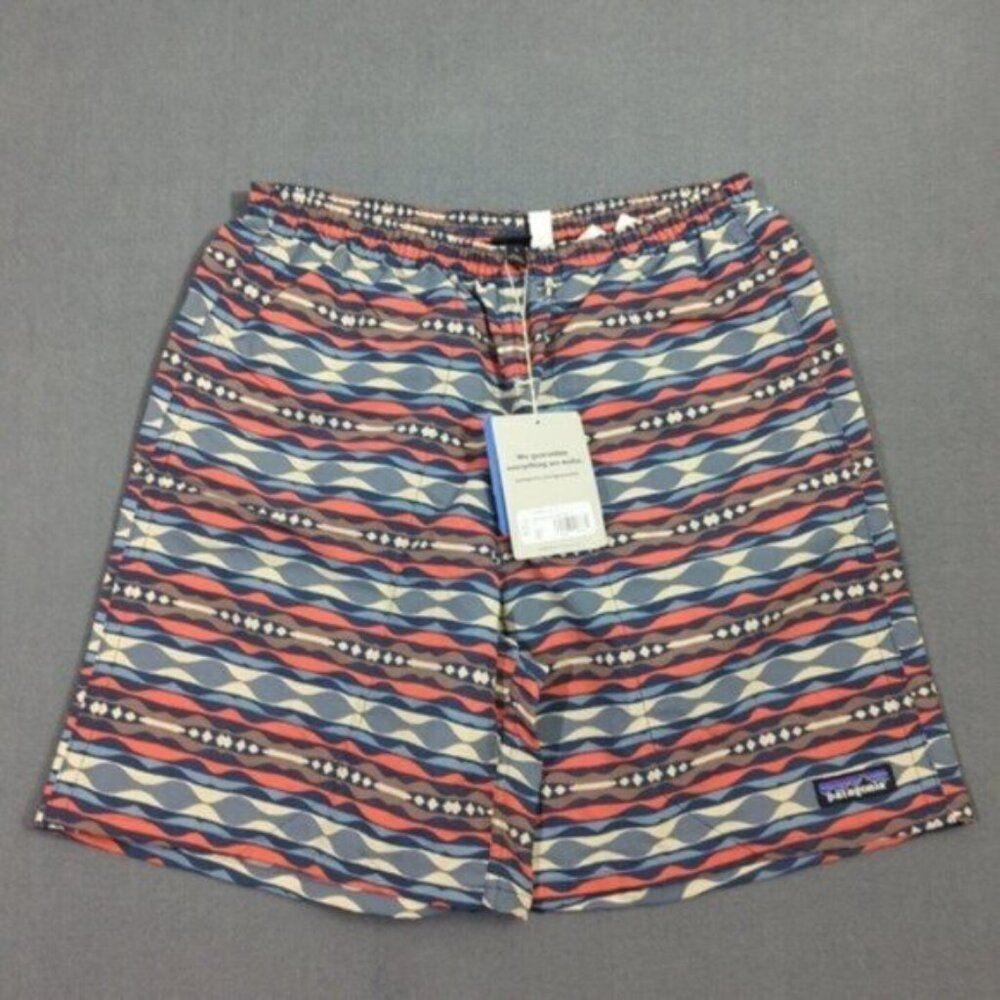 Patagonia Shorts Men's S Coast Highway Sumac Red Baggies Longs 7" Relaxed Fit